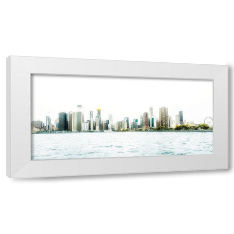 Chicago Coastline White Modern Wood Framed Art Print by Bill Carson Photography