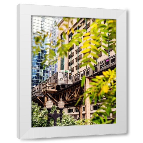 Late Subway Ride White Modern Wood Framed Art Print by Bill Carson Photography