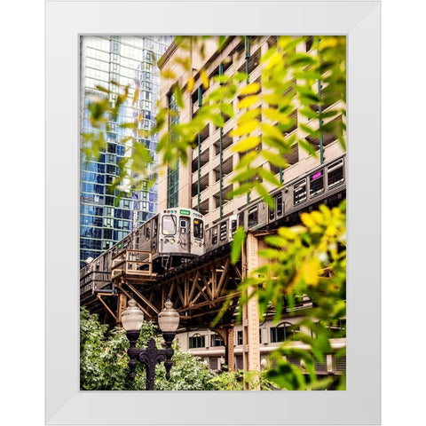 Late Subway Ride White Modern Wood Framed Art Print by Bill Carson Photography