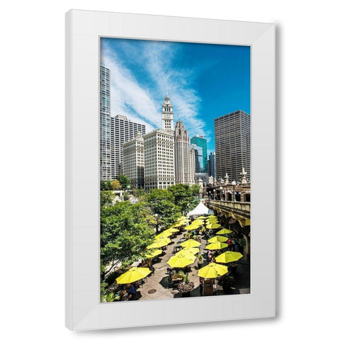 Chicago Mornings White Modern Wood Framed Art Print by Bill Carson Photography