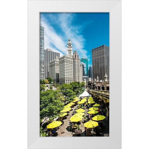 Chicago Mornings White Modern Wood Framed Art Print by Bill Carson Photography