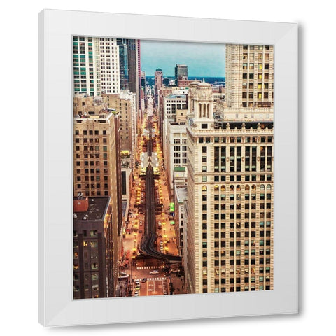 City View White Modern Wood Framed Art Print by Bill Carson Photography