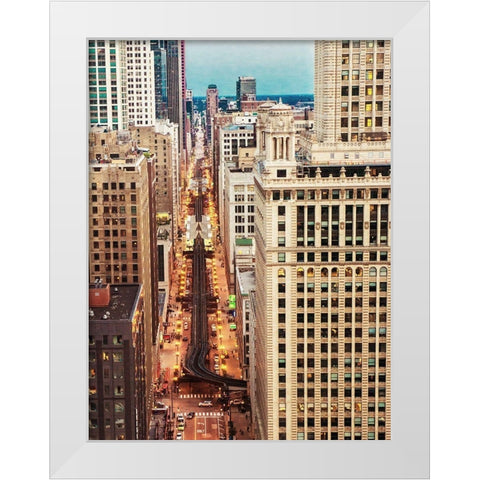 City View White Modern Wood Framed Art Print by Bill Carson Photography