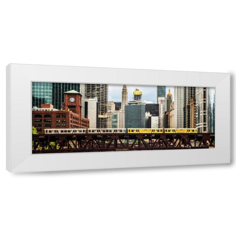 Train Rail White Modern Wood Framed Art Print by Bill Carson Photography