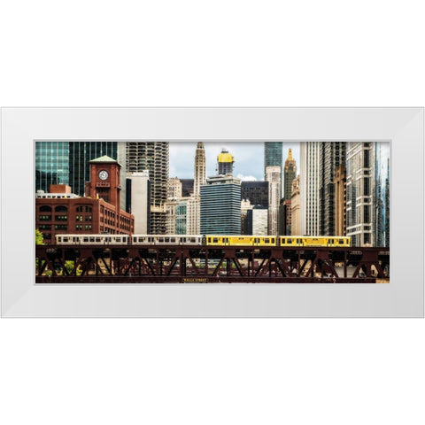 Train Rail White Modern Wood Framed Art Print by Bill Carson Photography