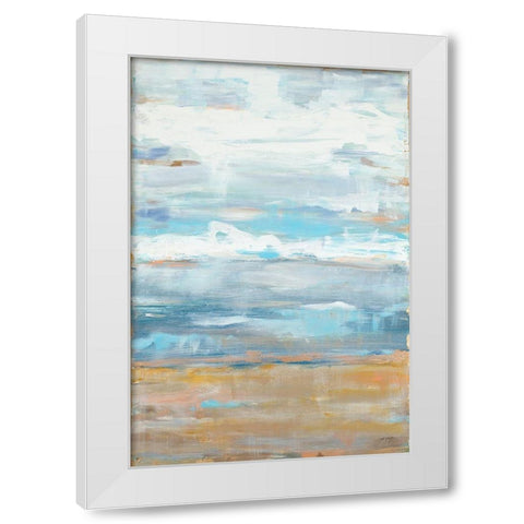 Golden Dreams I White Modern Wood Framed Art Print by Hewitt, L.