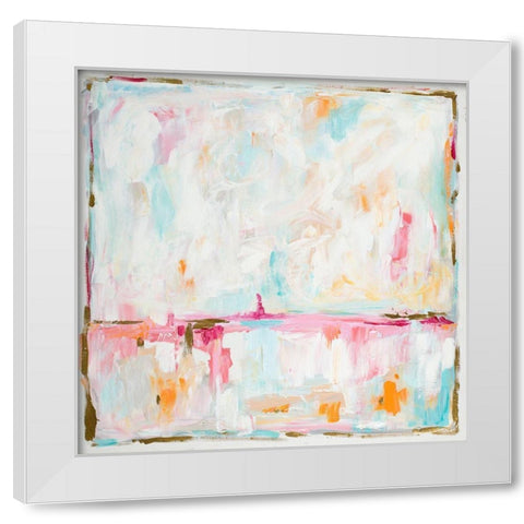 Cotton Candy Cloud White Modern Wood Framed Art Print by Hewitt, L.