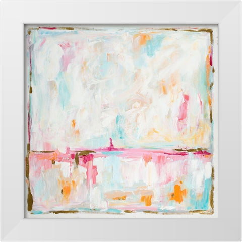 Cotton Candy Cloud White Modern Wood Framed Art Print by Hewitt, L.