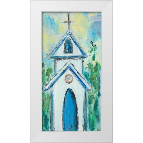Chapel White Modern Wood Framed Art Print by Hewitt, L.