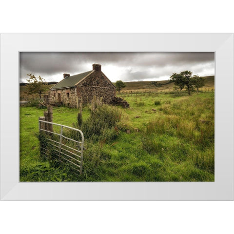 Once at Home White Modern Wood Framed Art Print by Amos, Andy