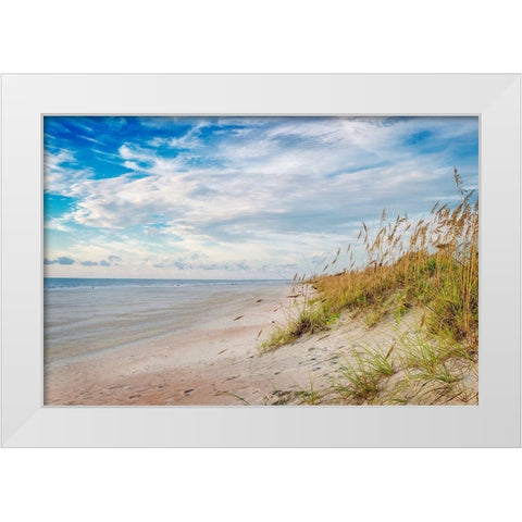 Afternoon Breeze White Modern Wood Framed Art Print by Amos, Andy