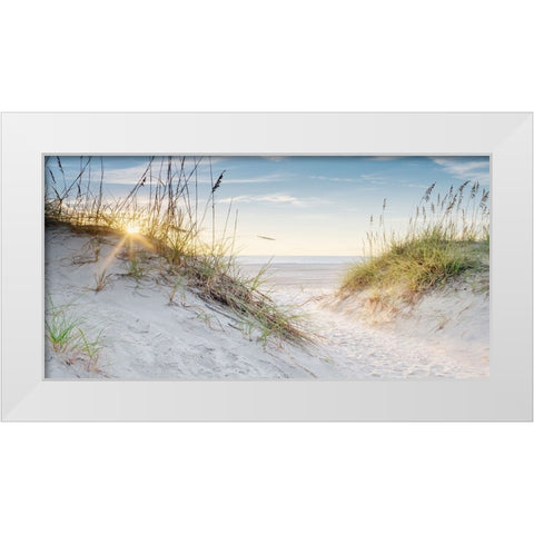 Sunrise White Modern Wood Framed Art Print by Amos, Andy