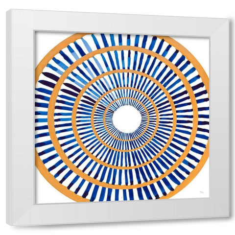 Italian Radial Burst White Modern Wood Framed Art Print by Pinto, Patricia