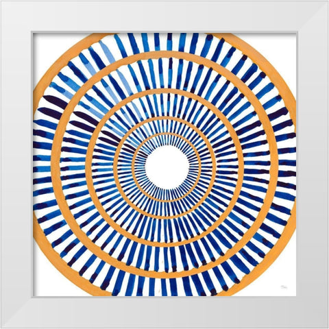 Italian Radial Burst White Modern Wood Framed Art Print by Pinto, Patricia