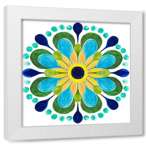 Italian Citrus Tile I White Modern Wood Framed Art Print by Pinto, Patricia