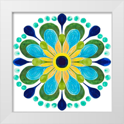 Italian Citrus Tile I White Modern Wood Framed Art Print by Pinto, Patricia