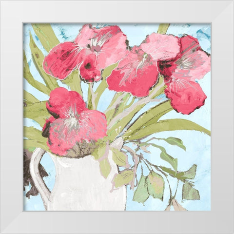 Spring Vase White Modern Wood Framed Art Print by Maria, Robin