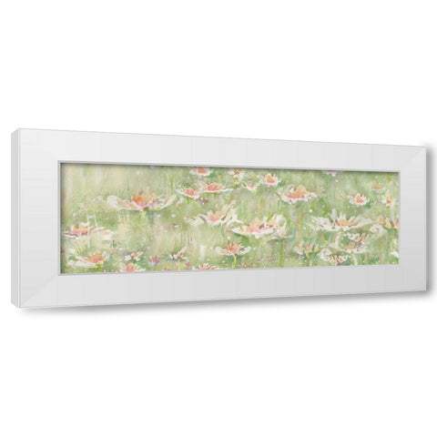 Meadow White Modern Wood Framed Art Print by Diannart