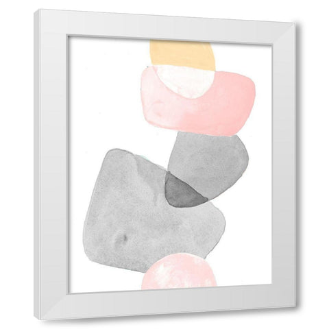 Head Over Heels Pastels White Modern Wood Framed Art Print by Loreth, Lanie