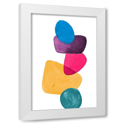 Colorful Head Over Heels White Modern Wood Framed Art Print by Loreth, Lanie