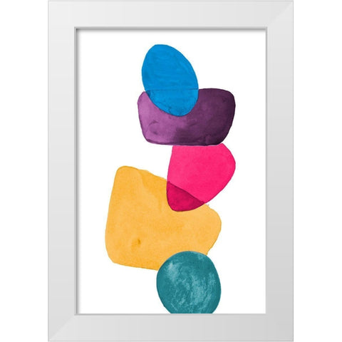 Colorful Head Over Heels White Modern Wood Framed Art Print by Loreth, Lanie