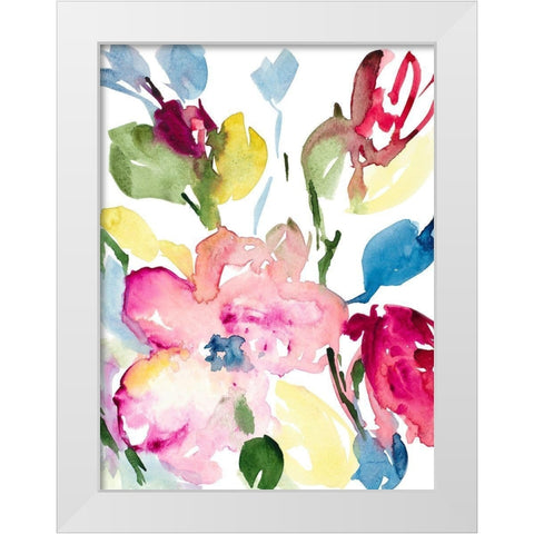 Majestic Blooms White Modern Wood Framed Art Print by Loreth, Lanie