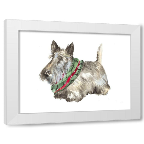 Black Scotty White Modern Wood Framed Art Print by Loreth, Lanie