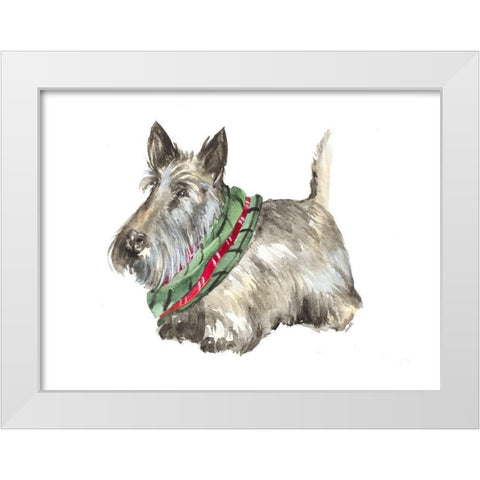 Black Scotty White Modern Wood Framed Art Print by Loreth, Lanie