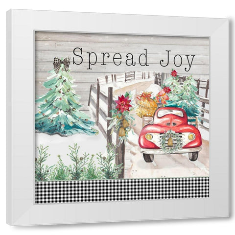 Believe in Holiday Magic III White Modern Wood Framed Art Print by Pinto, Patricia