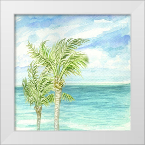 Refreshing Coastal Breeze I White Modern Wood Framed Art Print by Biscardi, Nicholas