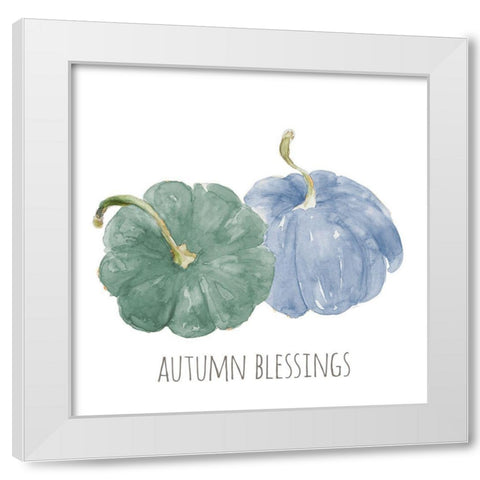 Autumn Blessings White Modern Wood Framed Art Print by Loreth, Lanie