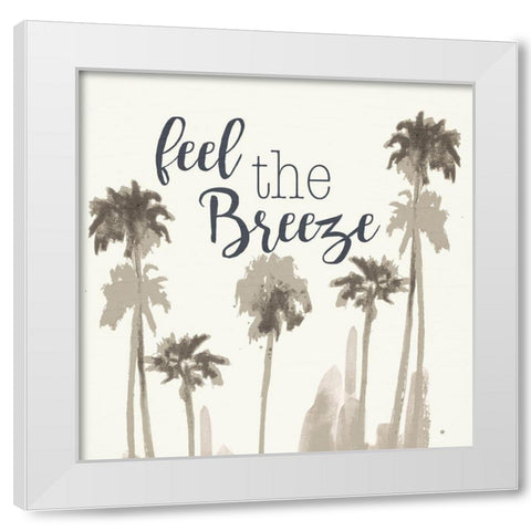 Feel The Breeze White Modern Wood Framed Art Print by Pinto, Patricia