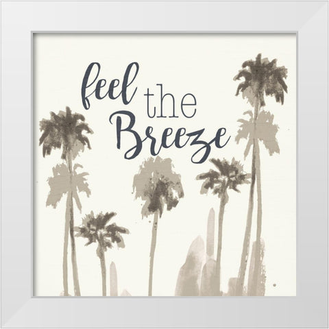 Feel The Breeze White Modern Wood Framed Art Print by Pinto, Patricia