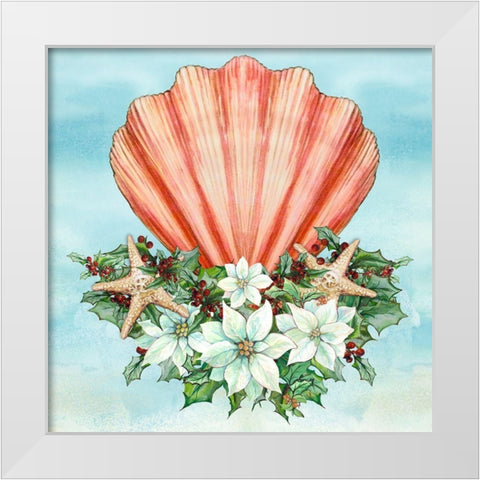 Holiday By the Sea I White Modern Wood Framed Art Print by Diannart