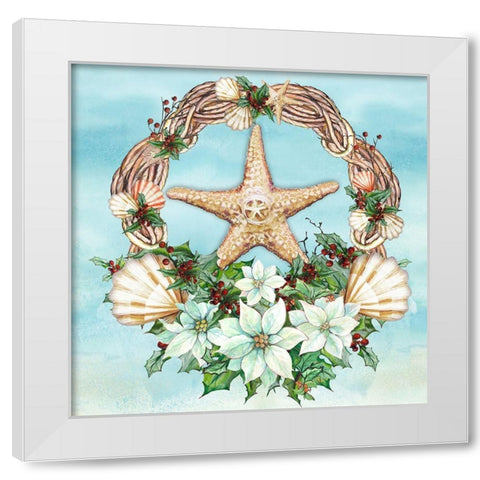 Holiday By the Sea II White Modern Wood Framed Art Print by Diannart