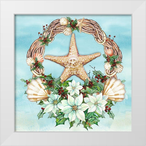 Holiday By the Sea II White Modern Wood Framed Art Print by Diannart