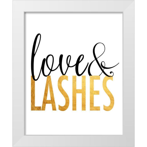Love And Lashes White Modern Wood Framed Art Print by Quach, Anna