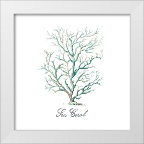 Sea Coral White Modern Wood Framed Art Print by Pinto, Patricia