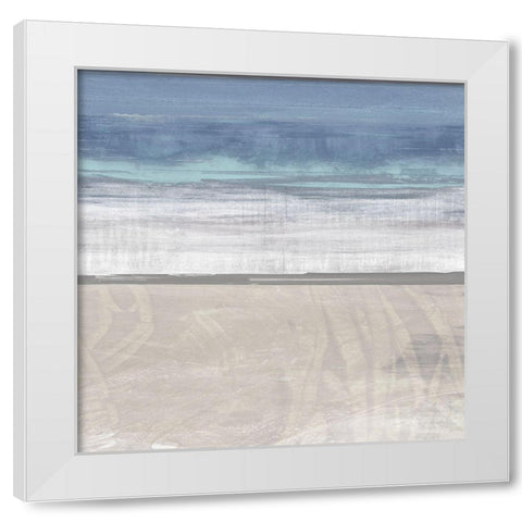 Familiar Square II White Modern Wood Framed Art Print by Kingsley