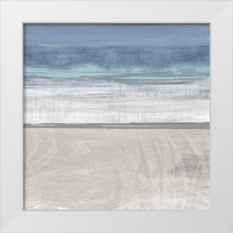 Familiar Square II White Modern Wood Framed Art Print by Kingsley