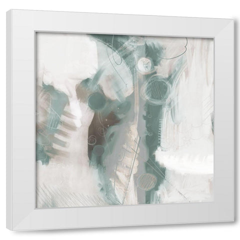 Down the River Abstract I White Modern Wood Framed Art Print by Meneely, Dan