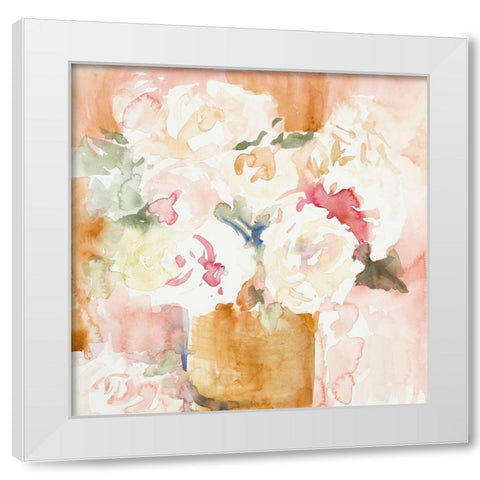 Cascading Blooms II White Modern Wood Framed Art Print by Loreth, Lanie