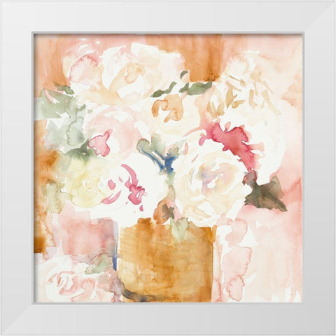 Cascading Blooms II White Modern Wood Framed Art Print by Loreth, Lanie