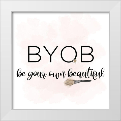 BYOB White Modern Wood Framed Art Print by Quach, Anna