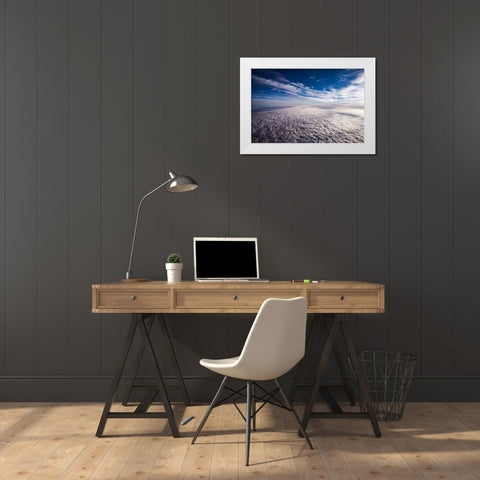 From the Sky White Modern Wood Framed Art Print by Bill Carson Photography