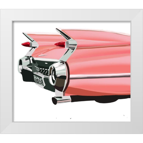 Retro Classic White Modern Wood Framed Art Print by Bucheli, Jen
