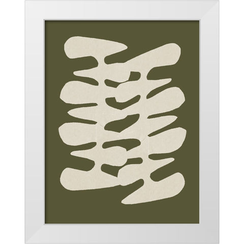 Retro Shapes I White Modern Wood Framed Art Print by Bucheli, Jen