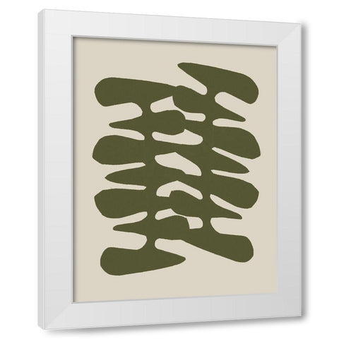 Retro Shapes II White Modern Wood Framed Art Print by Bucheli, Jen