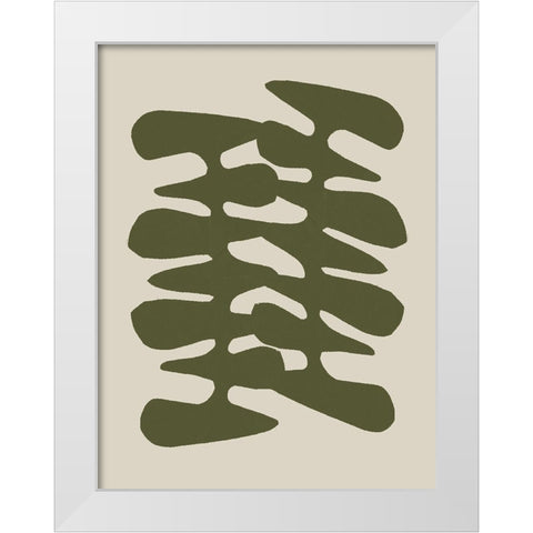 Retro Shapes II White Modern Wood Framed Art Print by Bucheli, Jen