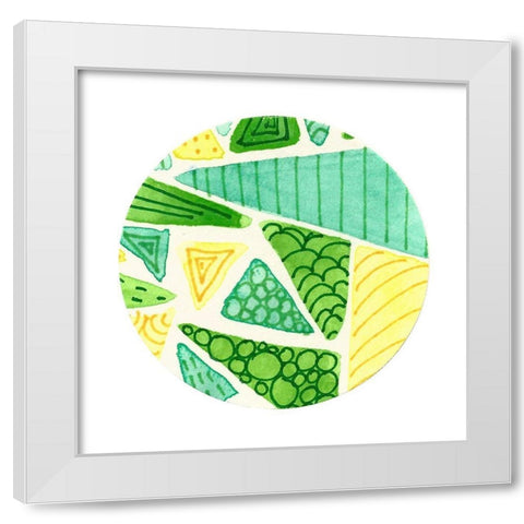 Retro Circle II White Modern Wood Framed Art Print by Bucheli, Jen